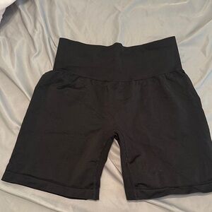 NVGTN Black Shorts with Elastic Waistband